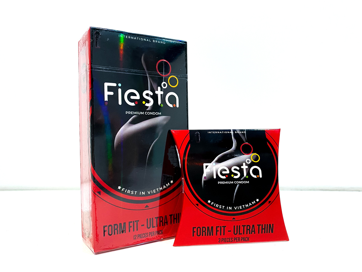Bao cao su Fiesta Ultra Thin mỏng hơn tới 40% mang lại cảm giác chân thật